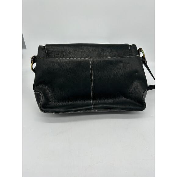 Fossil Vintage Classic 25082 Black Leather Mini Crossbody Purse Bag - Picture 2 of 8